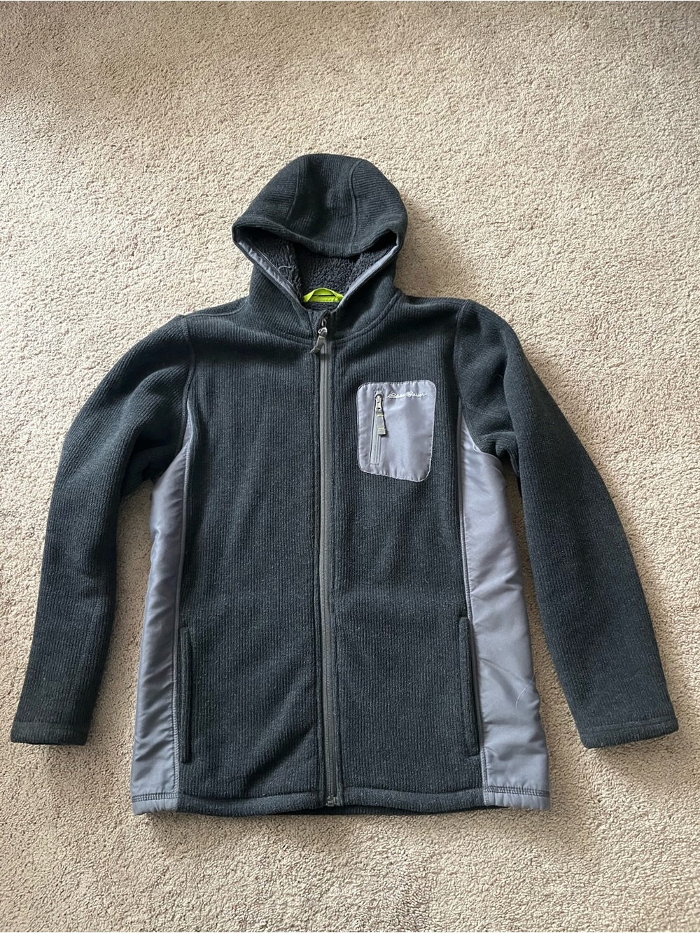 EDDIE BAUER ~ Boys Hooded Fleece Jacket ~ Size XL 18 20